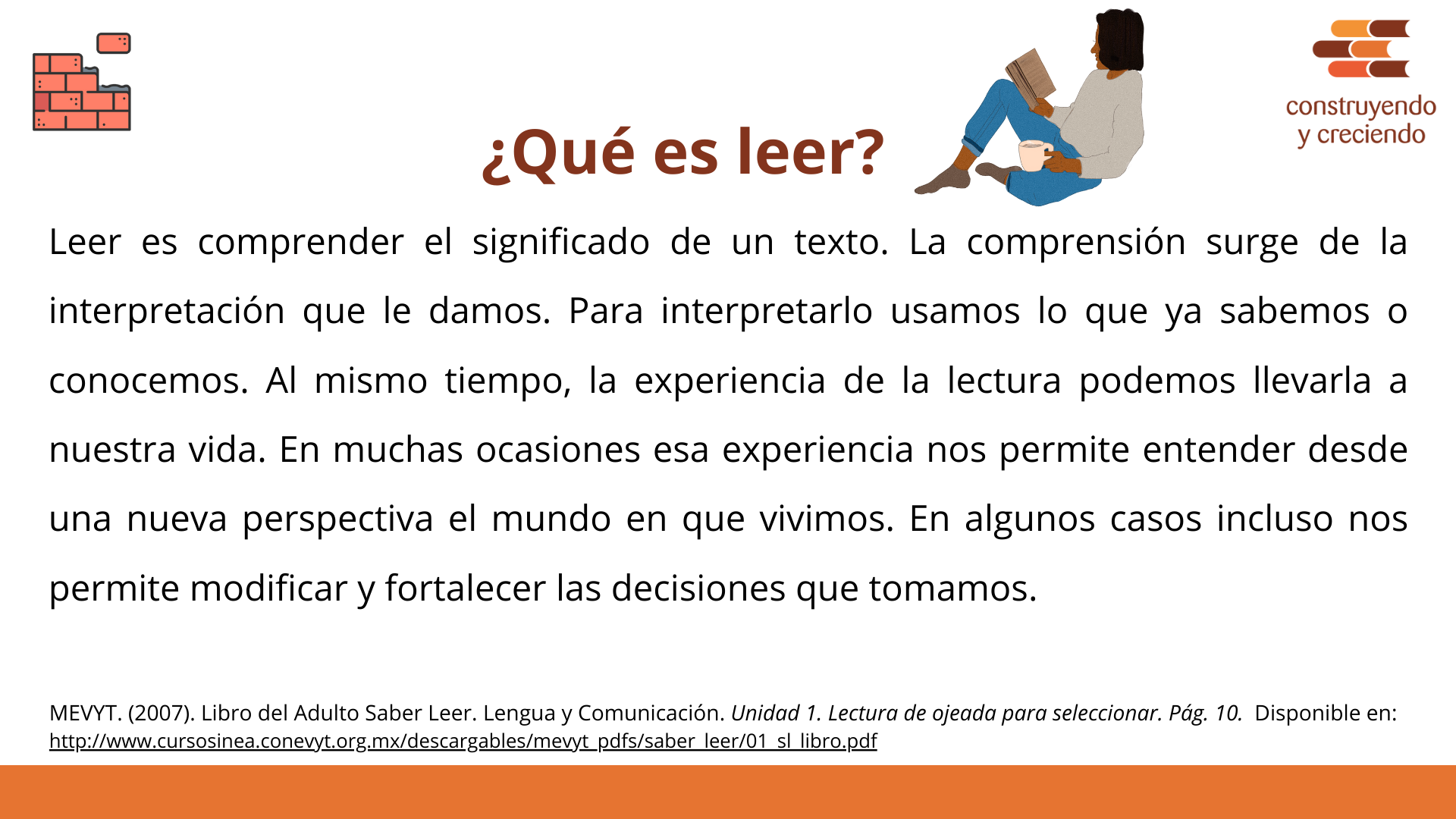 LECTURA
¿Qué es leer?